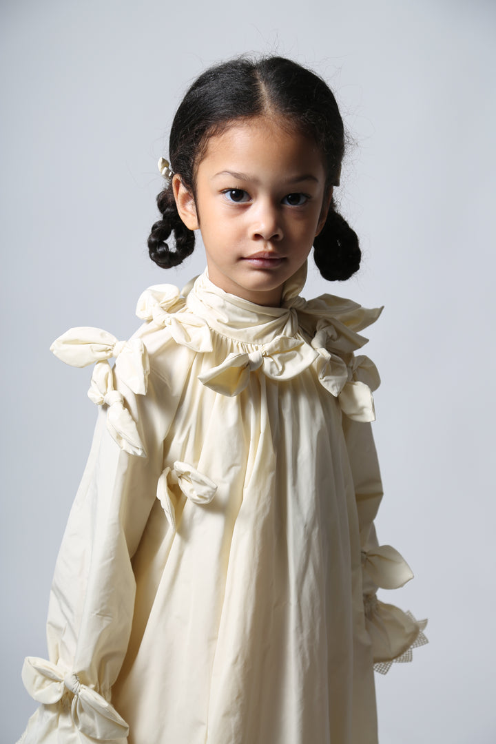 dress tafetta bow with neck tie - opal