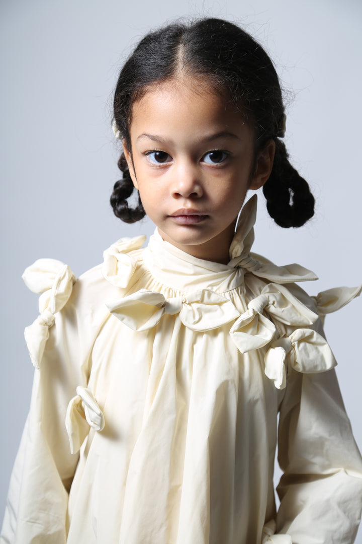 dress tafetta bow with neck tie - opal