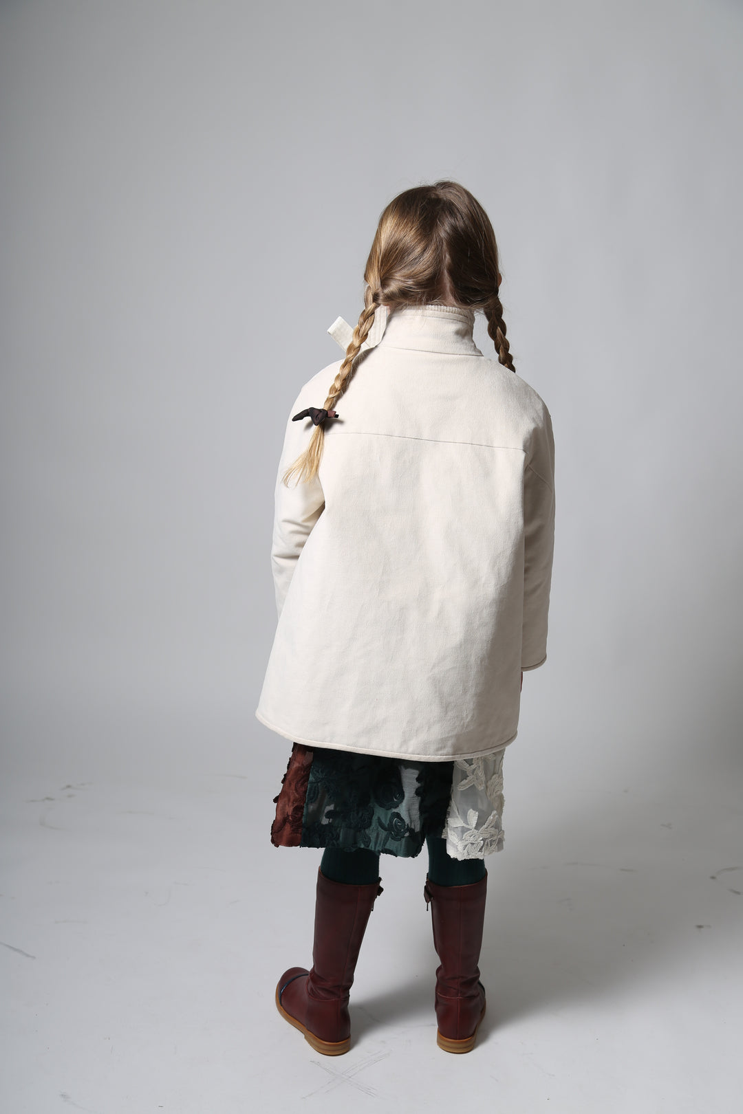 jacket long wrap bow - opal