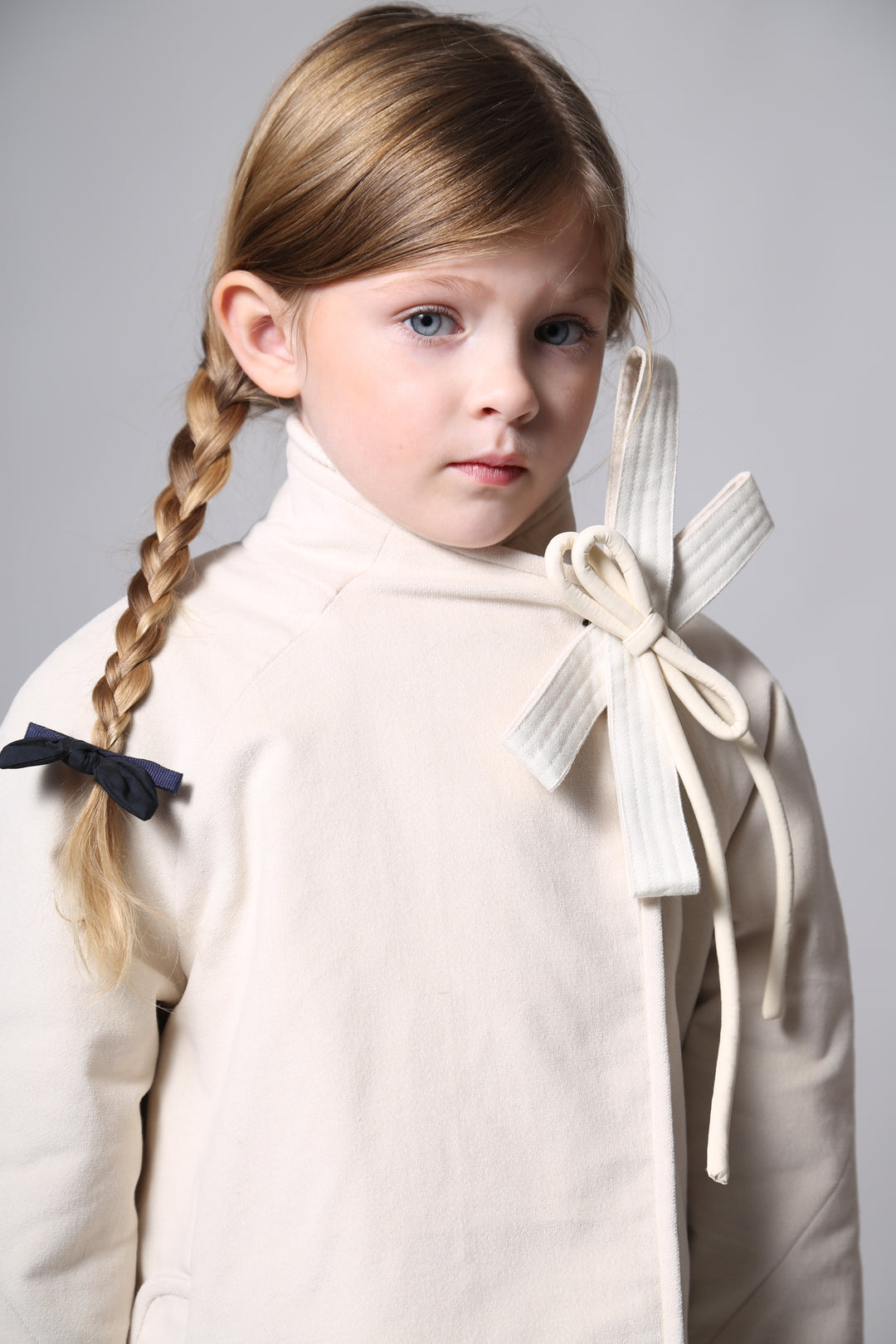 jacket long wrap bow - opal