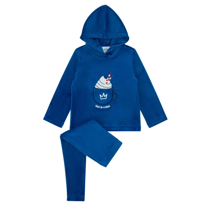 pajamas whipped hooded - blue