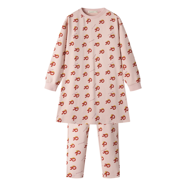 slipper print nightshirt - light pink