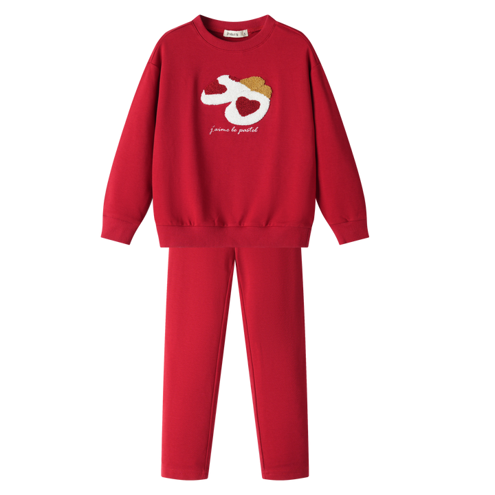 cozy slipper pajama - red