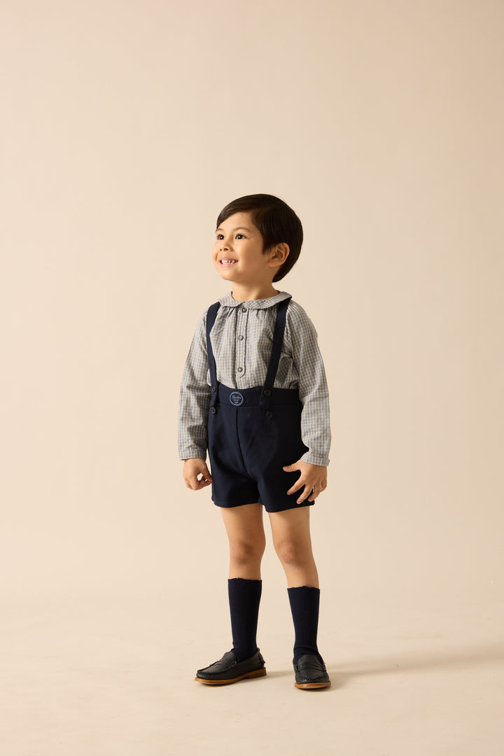 shorts plaid edition overall - navy