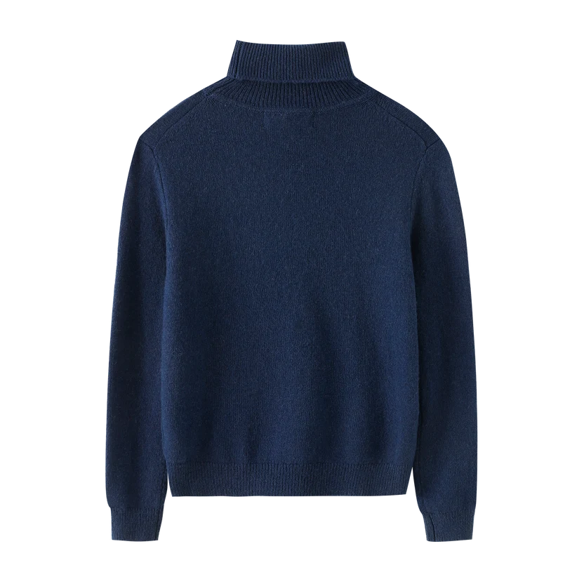 top l/s wool turtleneck - royal blue