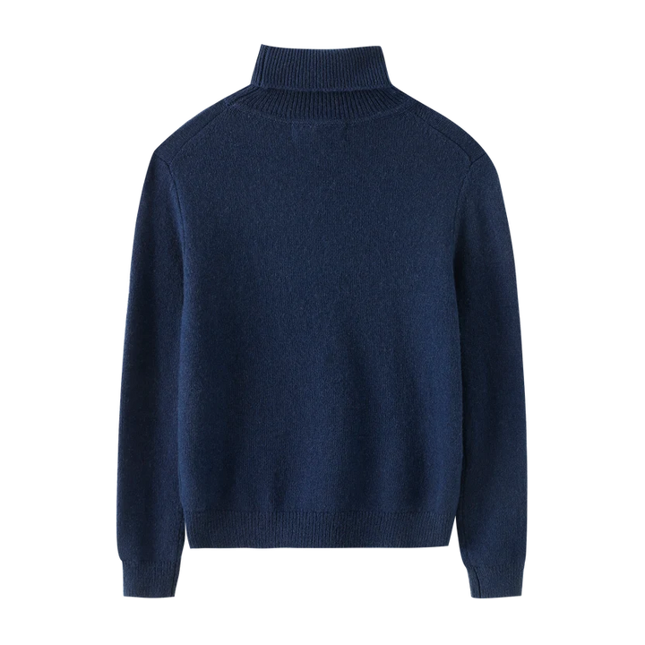top l/s wool turtleneck - royal blue