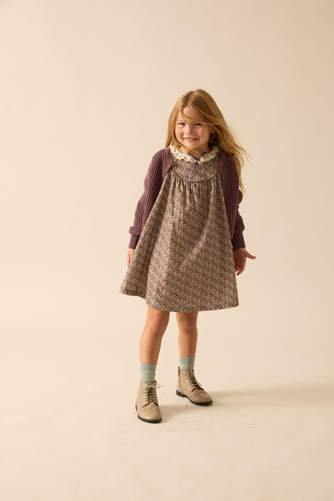 dress home garden printed lace trim with velvet bow - oxford tan print