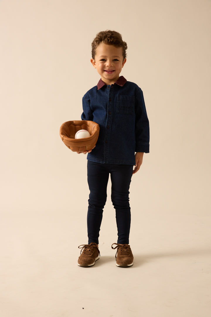 polo l/s denim day sweatshirt - navy