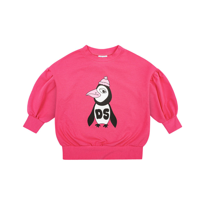 top l/s penguin sweatshirt - pink