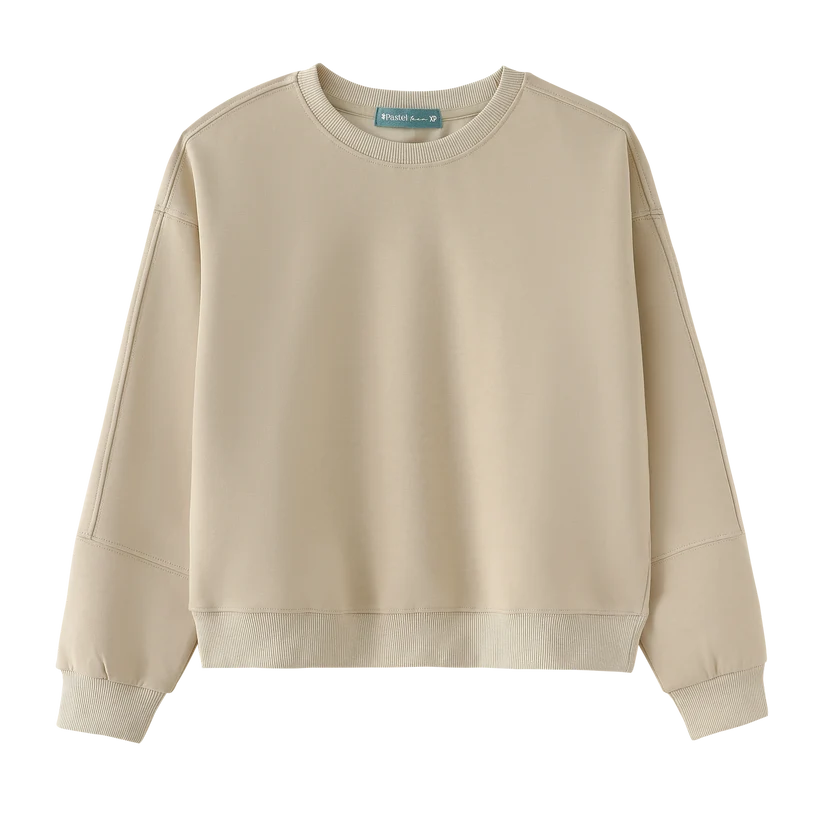 top l/s classic sweatshirt - cream