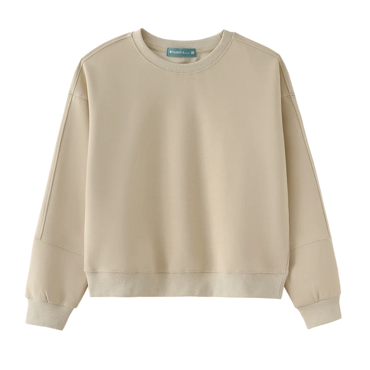 top l/s classic sweatshirt - cream