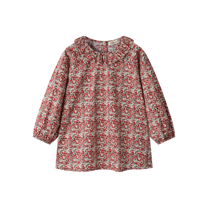 ruffle collar floral blouse - floral