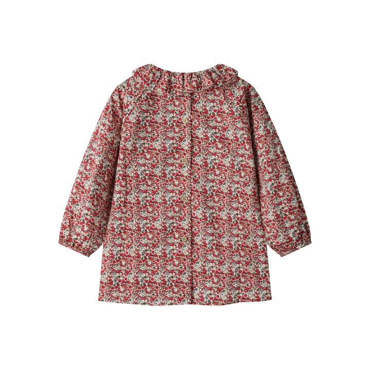 ruffle collar floral blouse - floral