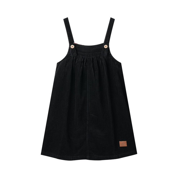 high waisted corduroy jumper - black