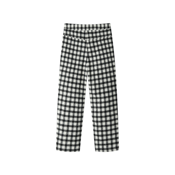 checkered dress pant - black checkered