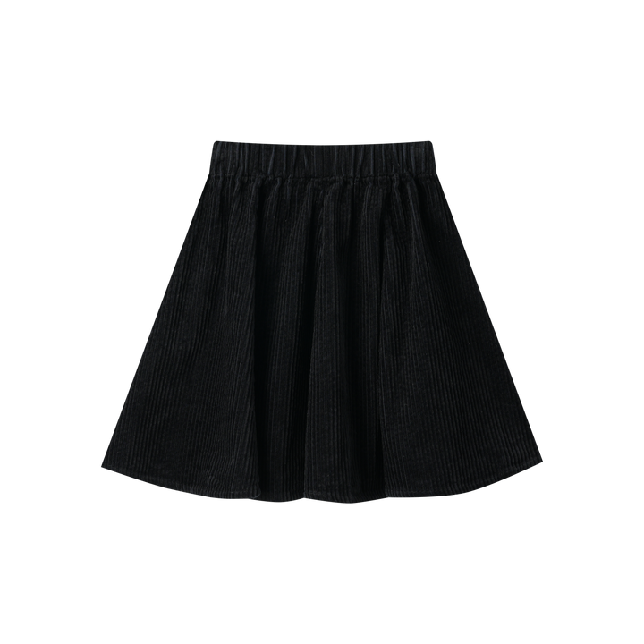 corduroy circle skirt - black