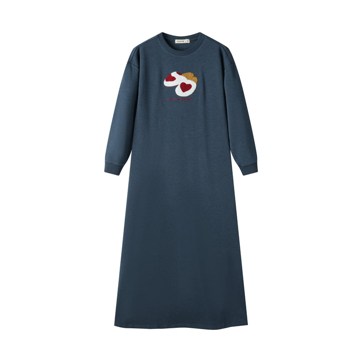 cozy slipper nightgown - indigo