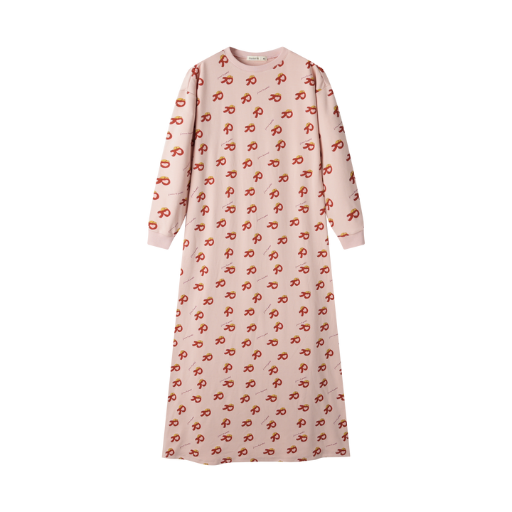 slipper print nightgown - light pink