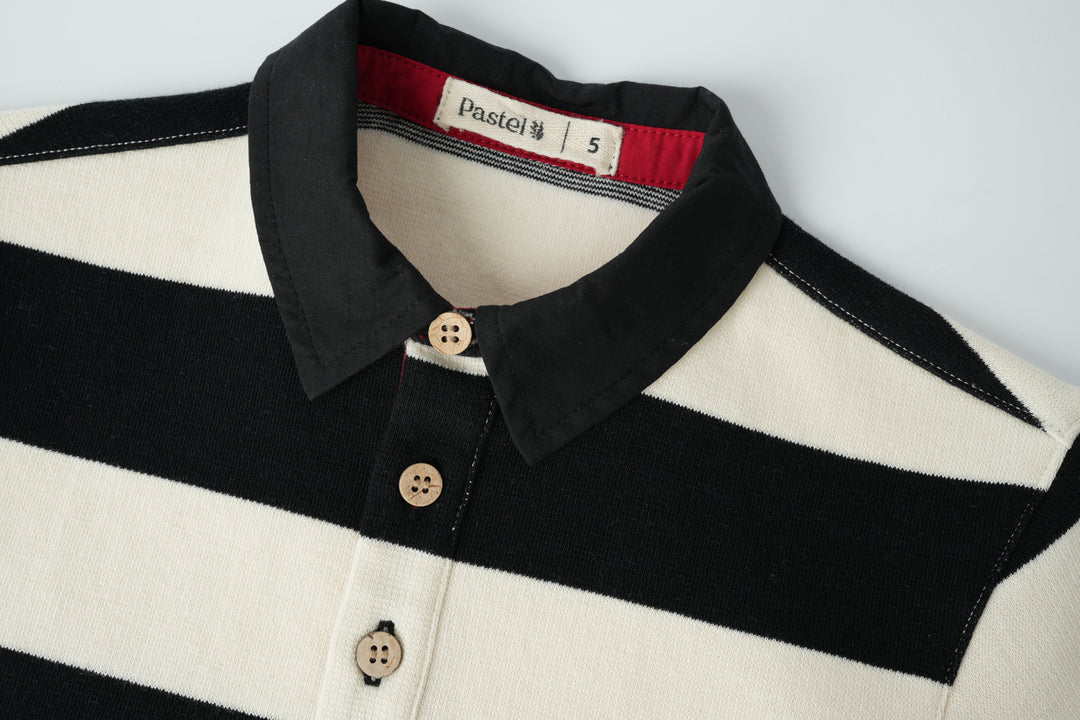 striped polo - black striped