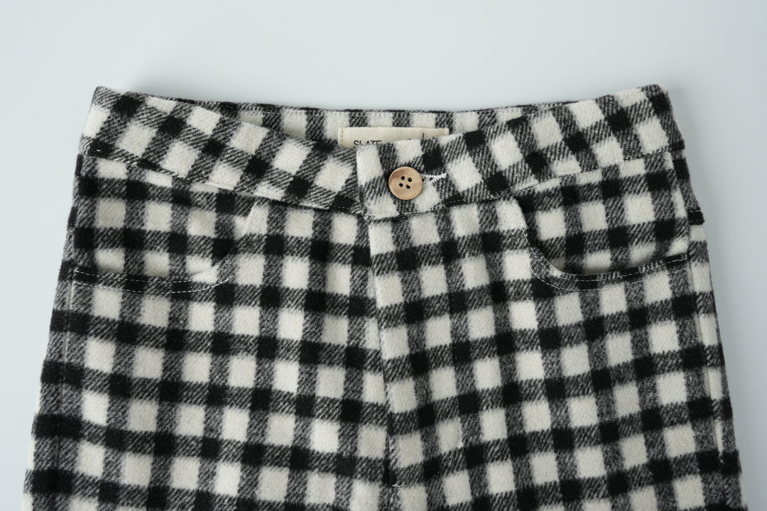 checkered dress pant - black checkered