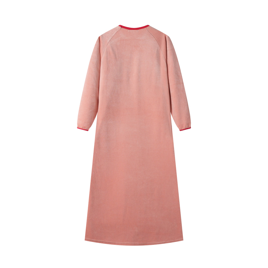 jaime le pastel velour nightgown - pink