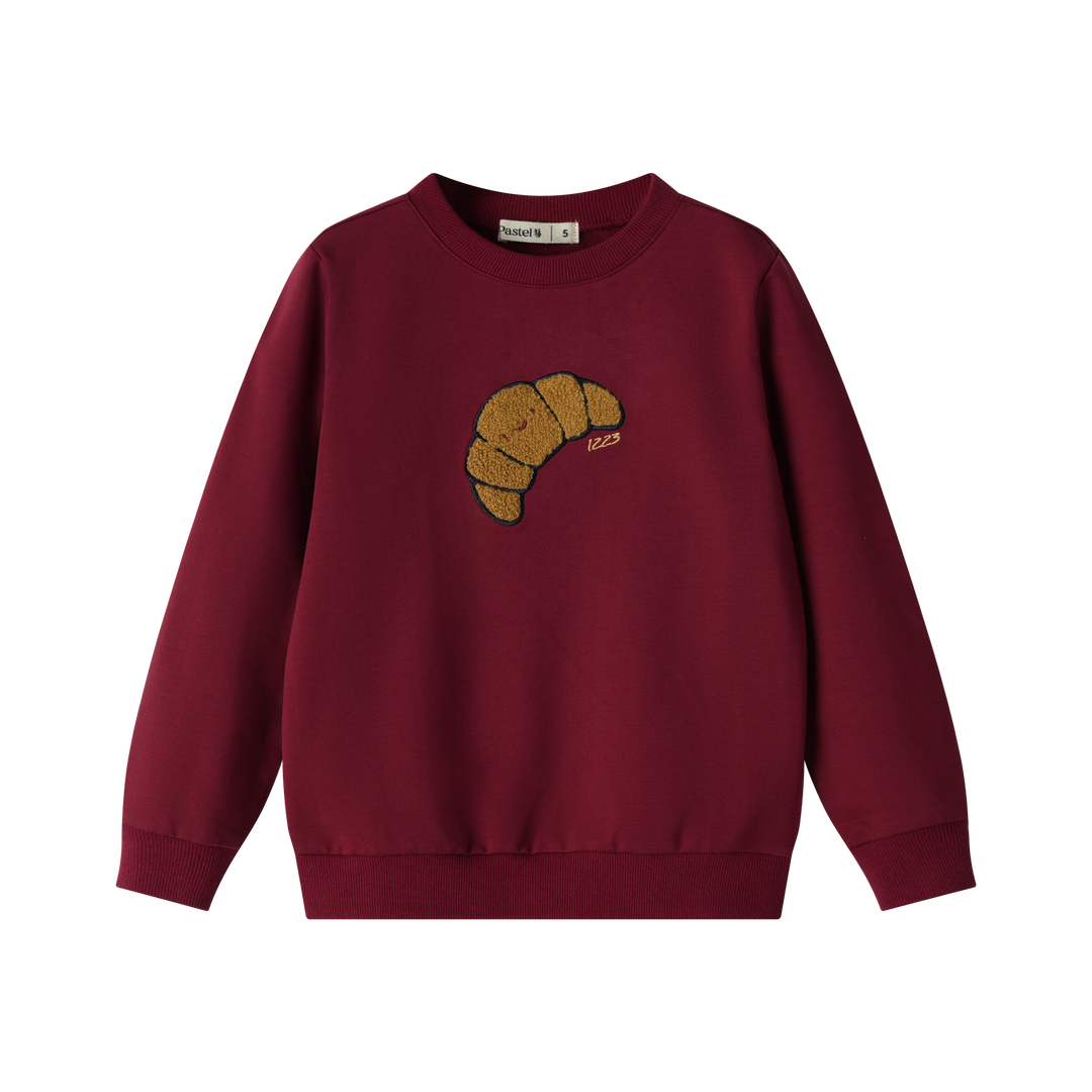 croissant icon sweatshirt - burgundy