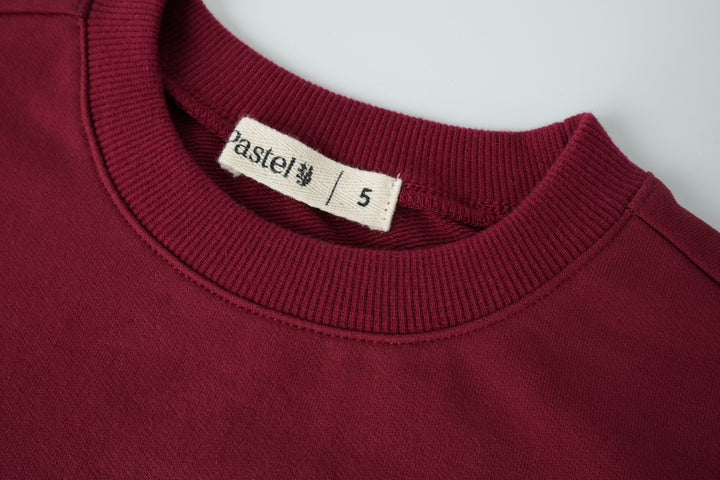 croissant icon sweatshirt - burgundy