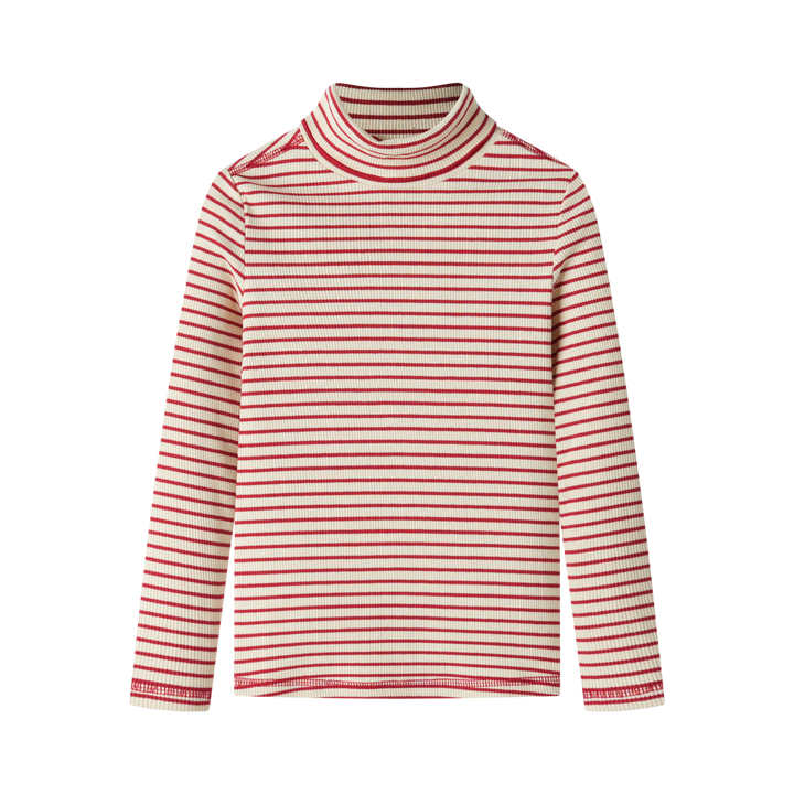 striped turtleneck - red striped