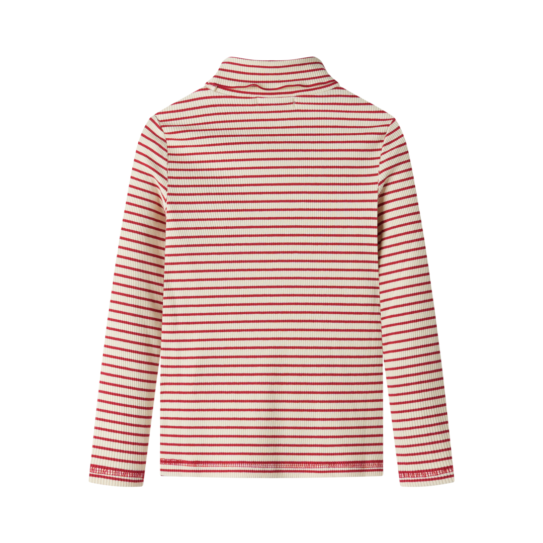 striped turtleneck - red striped