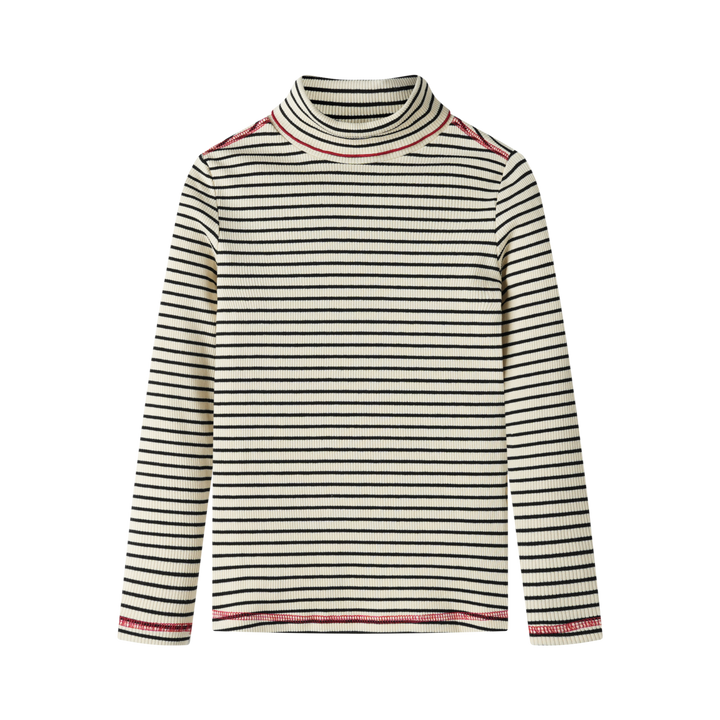 striped turtleneck - black striped