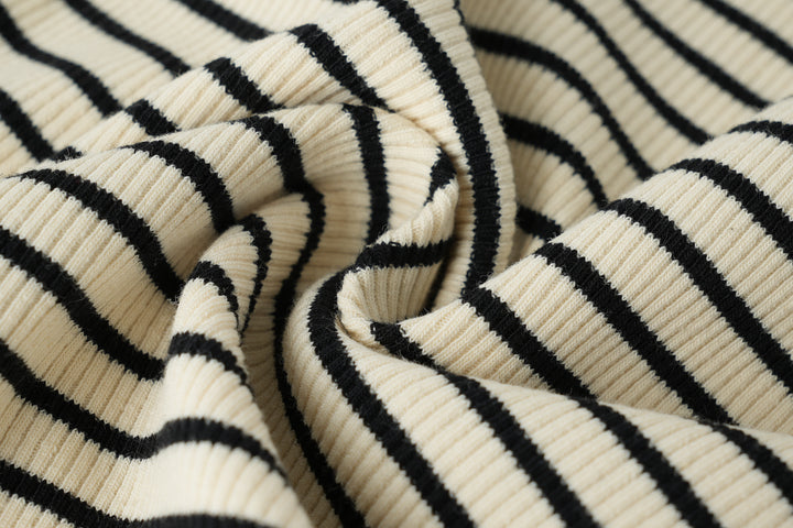 striped turtleneck - black striped