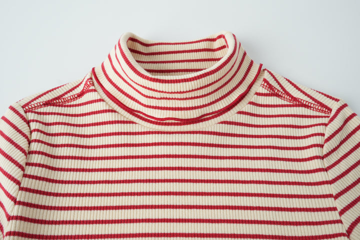 striped turtleneck - red striped