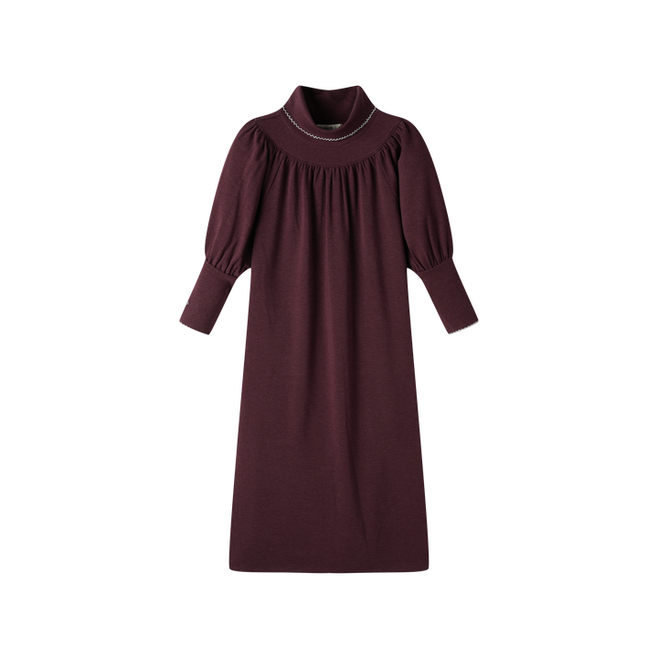 round yoke maxi dress - mulberry