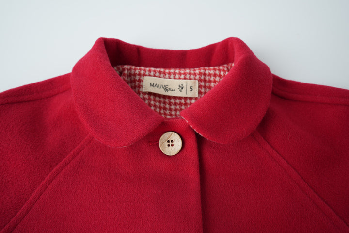 wool jacket with side pockets - red