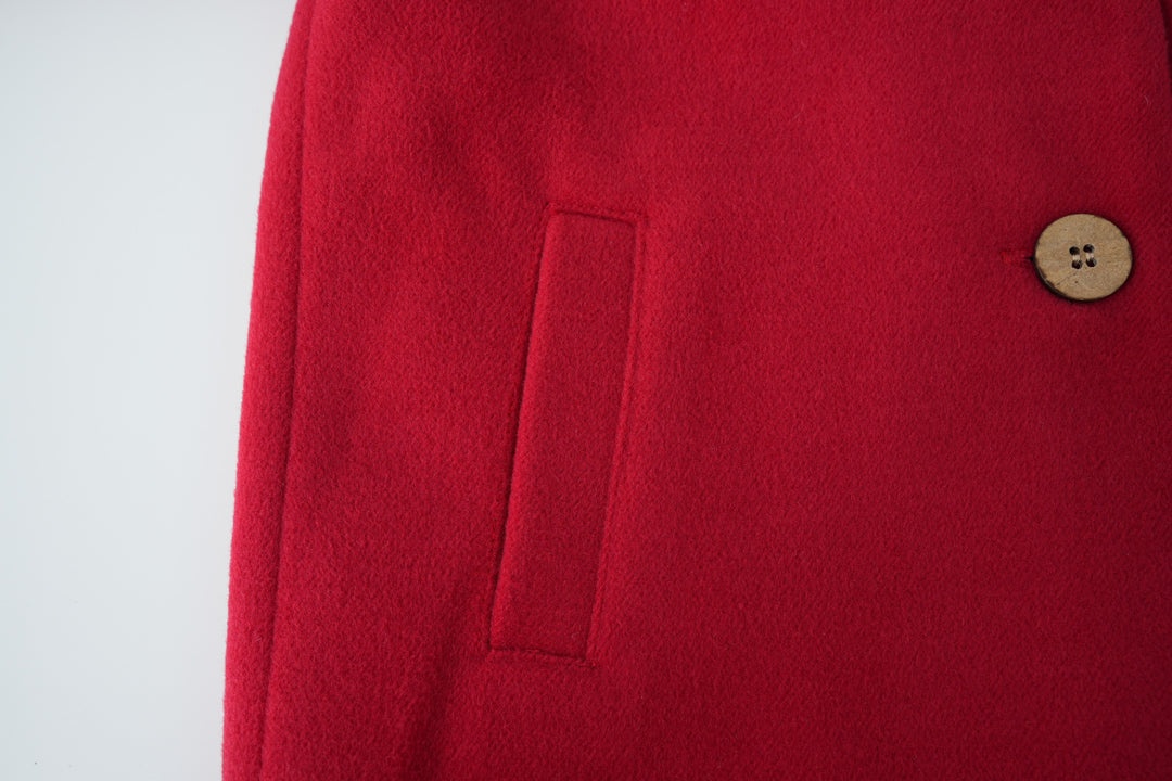 wool jacket with side pockets - red