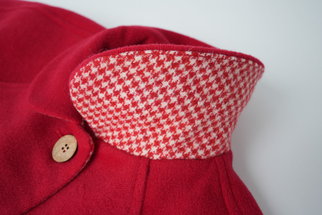 wool jacket with side pockets - red