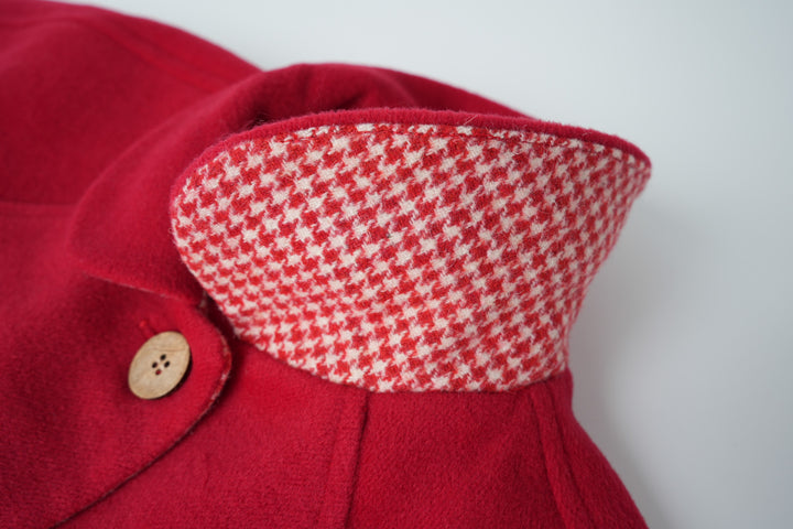 wool jacket with side pockets - red