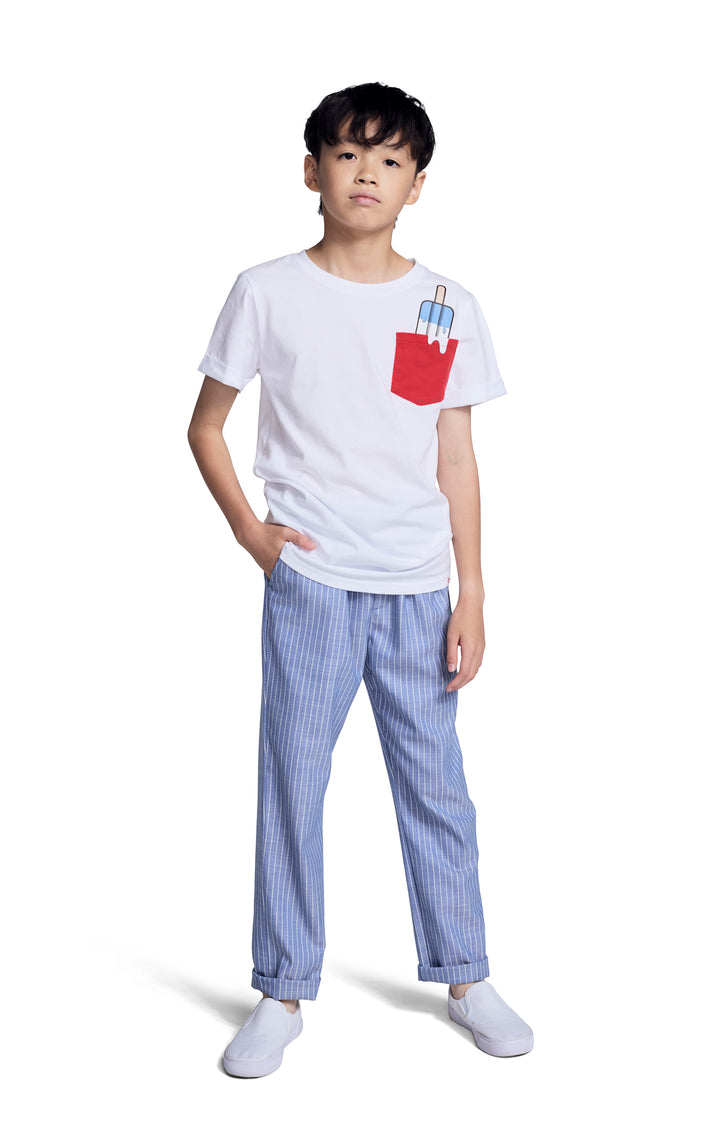 tee s/s ice pop pocket - white