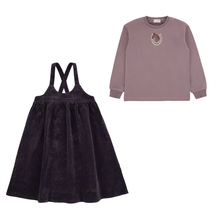 dress courdroy jumper with top - vintage lilac