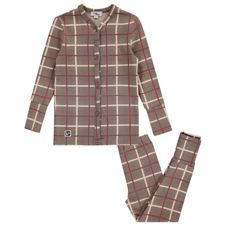 pajamas plaid grandpa style - natural/plaid