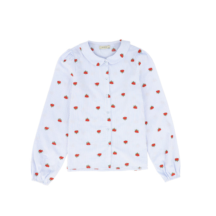 shirt l/s striped flower - floral