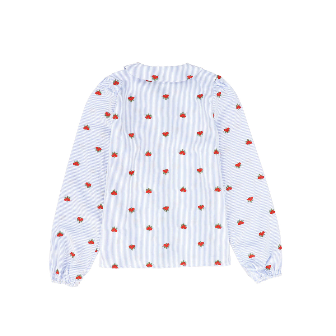 shirt l/s striped flower - floral