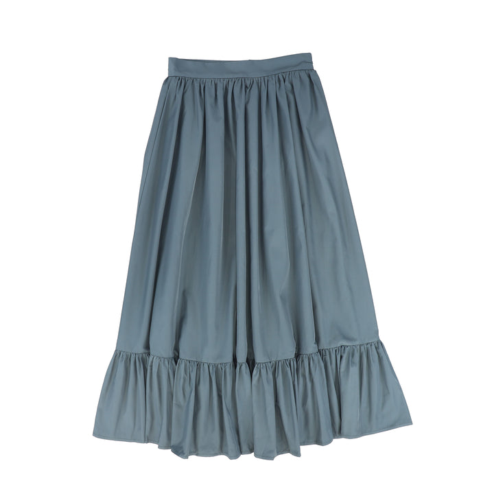 set outfit taffeta shirt and skirt - dusty blue