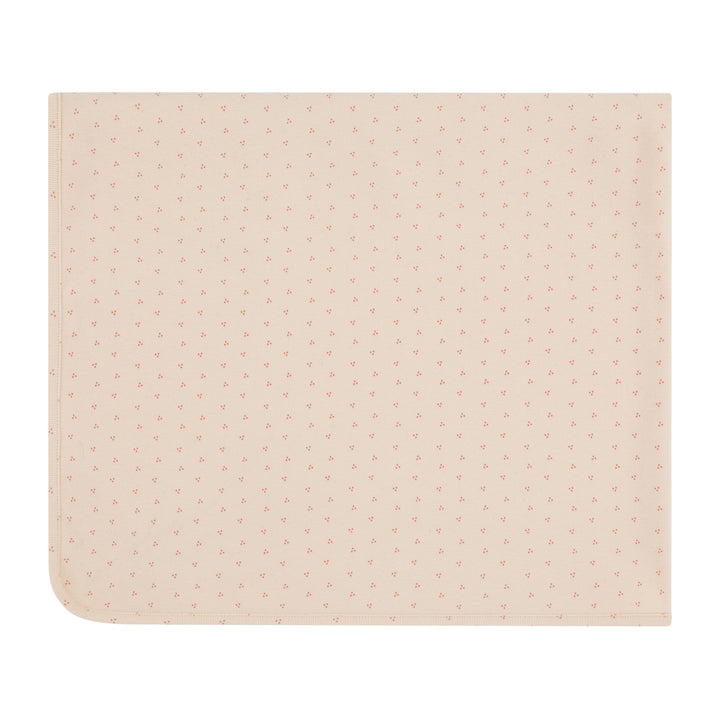 set footie dot print wrap with beanie and blanket - pink/red-145