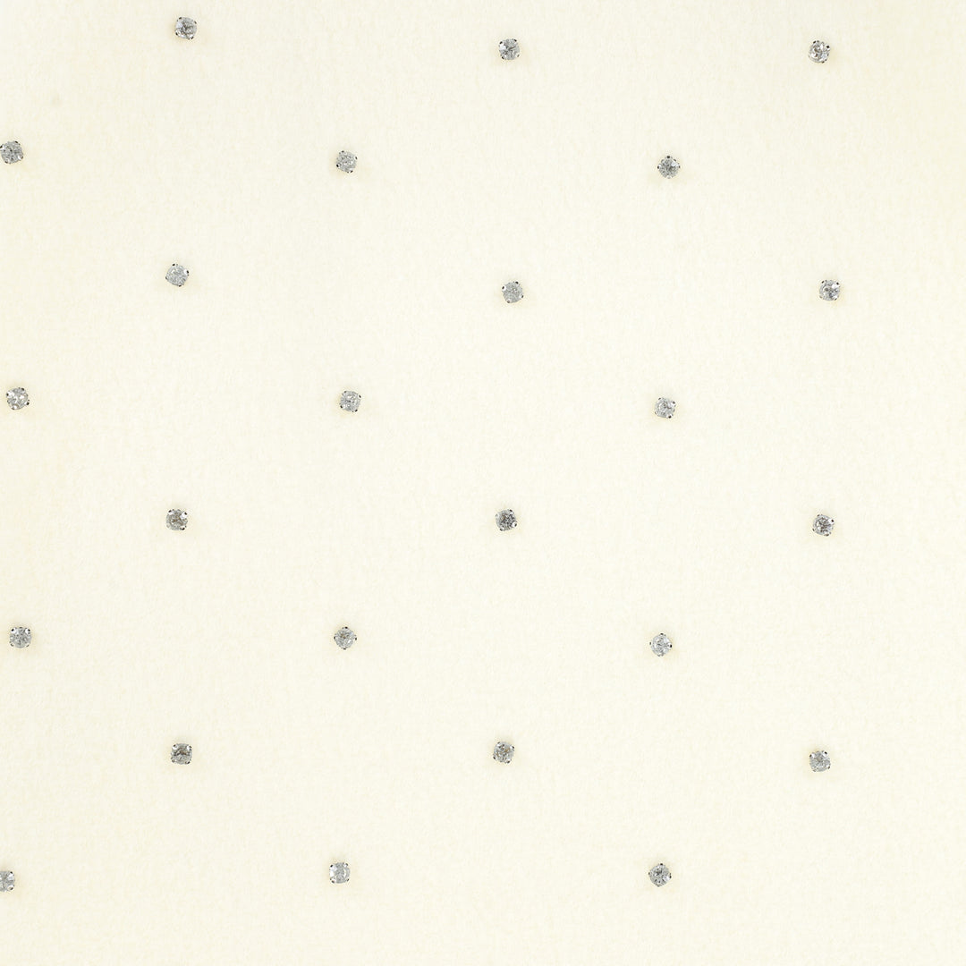 skirt midi wool with studs - ivory