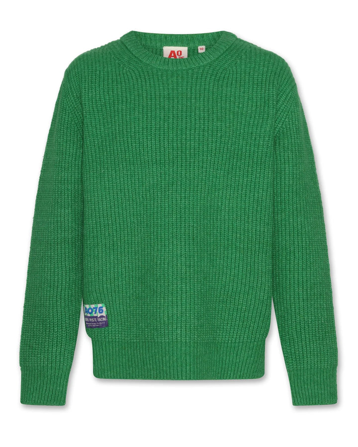 top l/s chunky wool - green