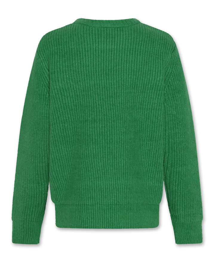 top l/s chunky wool - green