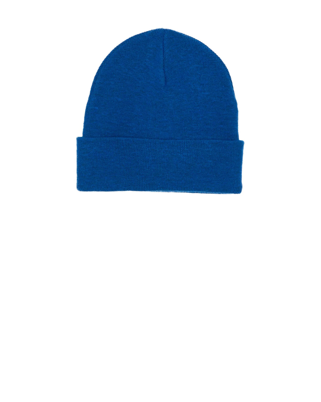 hat knit with cuff - electric blue