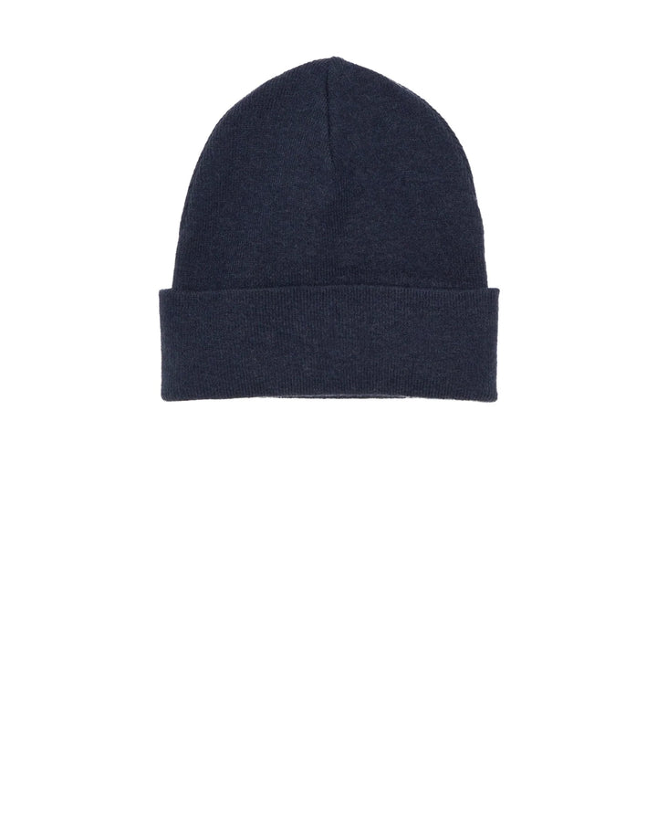 hat knit with cuff - navy