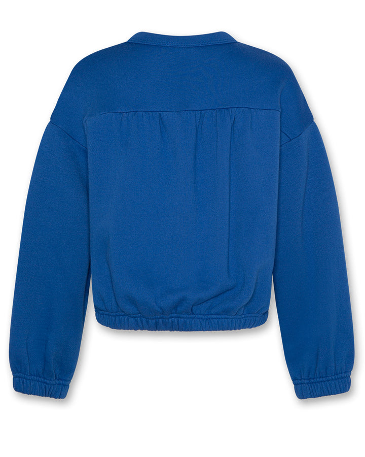 top l/s sintched sweatshirt - bright blue